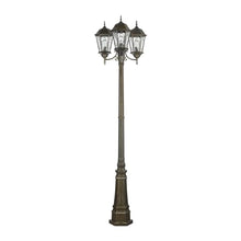 Trans Globe Lighting 4719 BRZ Villa Nueva Collection 96 Inch Three Light Outdoor Lamp Post Set I Bronze Finish I Traditional Style Light Fixture I