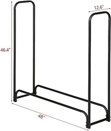 Firewood Rack Firewood Rack Outdoor Firewood Store Firewood Rack Iron Firewood Rack Storage Shelf Black Firewood Rack 4 Feet Long 46 Inch Store