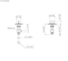 Plain Deck valve, counter-clockwise closing, 1/2"