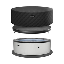 Wave Tahoe Eco-Foam Hot Tub | Round Energy-Efficient Outdoor Spa with 90 Bubble Jets, Built-in Heater, WiFi App Control and Insulated Cover | Graphite Gray | 6 Person | EnergySave Bundle