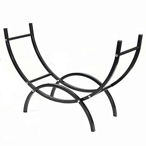 DJVHSRI Iron Arched Black Fireplace Front Firewood Shelf Firewood Storage Rack Flooring Home,