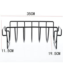 1pcs Non-Stick Rib Shelf BBQ Stand Rack Stainless Steel Grilling Beef Ribs Baske