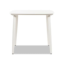 Seeheool Square Outdoor Table with Metal Frame for Patio Backyard Garden Pool Porch Lawn 33.5" x 33.5" x 29.5" White