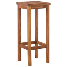 HEFZGDB 3 Piece Patio Bar Set Solid Wood Acacia Porch Furniture Patio Table and Chairs Set Outdoor Patio Set Suitable for Lawn, Garden, Poolside.