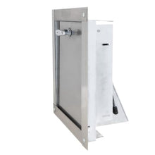 Midland Style Stainless Steel Trash Chute Door - Noiseless Self Closing Bottom Hinged Fire Rated & UL Approved (15" X 18") By Oswald Supply