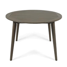 Christopher Knight Home Casa Outdoor Acacia Wood 5 Piece Dining Set with Round Table and Cushions Gray + Dark Gray