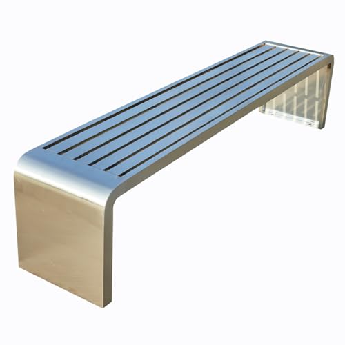 VOLDAX Outdoor Garden Bench, 2-Person Patio Garden Benches, Stainless Steel Patio Bench, Seat Backless Bench, Rectangular Dining Chair for Yard, Park, Balcony (Size : 100cm/39in)