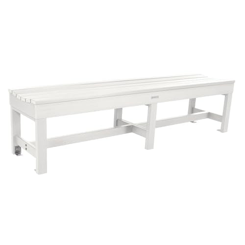 Sequoia Professional Commercial Grade Weldon Backless Picnic Bench, 6ft, White