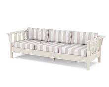 Martha Stewart by POLYWOOD® Acadia Deep Seating Sofa in Sand/Cabana Stripe Dune Burlap