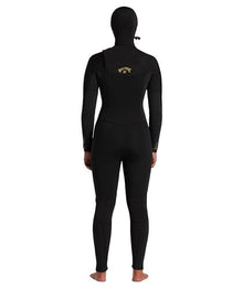 Billabong Womens 5/4mm Synergy Hooded Chest Zip Fullsuit Wild Black