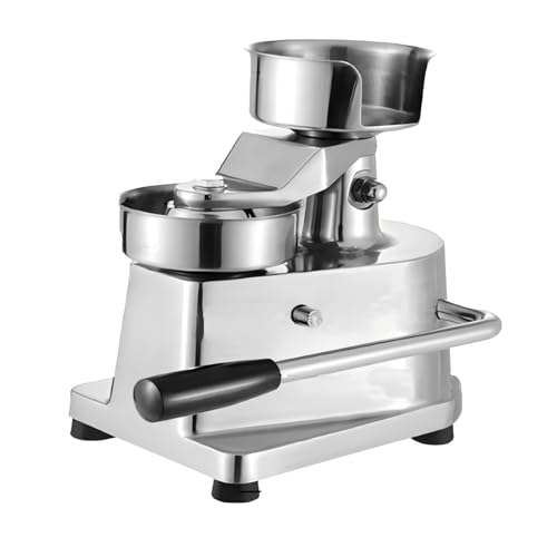 Nicvrea Burger Maker Machine,Commercial Hamburger Press Patty Maker, 100mm/130mm/150mm Stainless Steel Heavy Duty Grill Burger Press Patty Meat Tool with 500 Pcs Patty Papers 3size