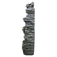 LED 4-Tier Stacked Rock Water Fountain