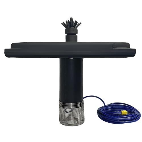 Outdoor Water Solutions Floating Pond Fountain – Classic Series 1.5HP, 3-in-1 Nozzle, 230V, 100ft Power Cable, for Ponds Up to 3 Acres, Optional RGB LED Lights