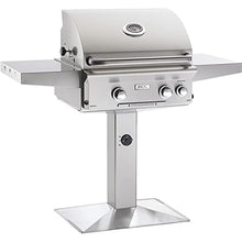 AOG American Outdoor Grill L-Series 24-Inch 2-Burner Propane Gas Grill On Pedestal with Rotisserie - 24PPL
