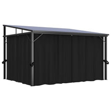 HKTMGDNG 13.3'x9.6' Gazebo with Curtains, Anthracite Patio Canopy