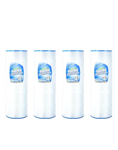 Yoozell Pool Filter Replaces for C-9419, Filbur FC-0688, 931-220, PAP200, SP200, Clean and Clear 200, CC200, Ultral-C5, PP-C5, Darlly 10201, 200 Sq.Ft Swimming Pool Filter Cartridge, 4 Pack