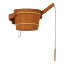 4.76 Gallon Cedar Bucket Shower Irrigator | Auto Refill & High-Volume Dousing | for Sauna Rinse or Rustic Bath Setup
