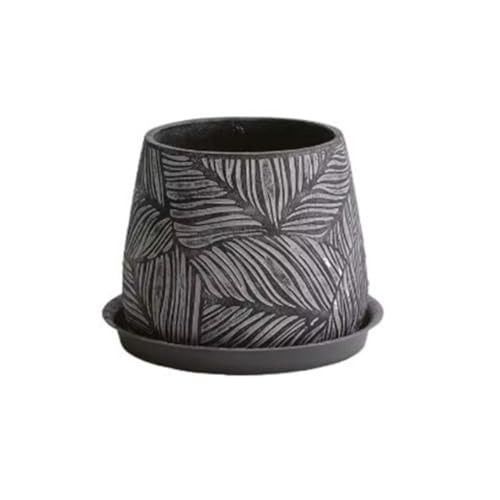 WOAITIANTIAN Flower Pots Home Simple Indoor Thickened Large Caliber Creative Cement Planter Living Room(Large)