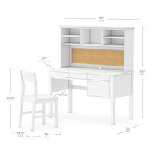 Guidecraft Madison Kids' Desk with Hutch and Chair White