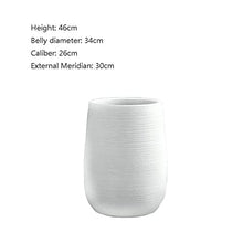 Outdoor Indoor Garden Plant Pots Ceramic Flower Pot Plant Container, White Line Decorative Flower Pot With Drainage Hole, Round Modern Flower Pot Succulent Plant Pot For Plants, Flowers Planting Pot(C