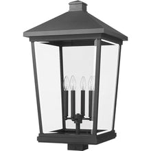 Z-Lite 4 Light Outdoor Post Mount Fixture Black