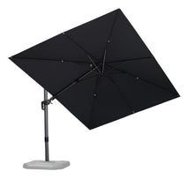 OROTLECT 360° Rotation 12' x 9' Swivel Rectangular Left-right Tilt Cantilever Gray Umbrella with 360-degree Rotation