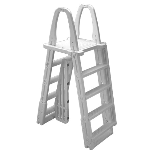 A-Frame Swing Up and Lock Ladder for Above Ground Swimming Pool