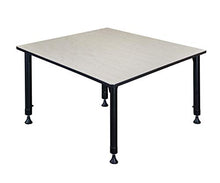 Regency Height Adjustable Square Classroom Table 48" Light Maple