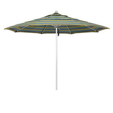 California Umbrella 11' Round Venture Series Contract Grade Patio Umbrella Pulley Open Astoria Lagoon