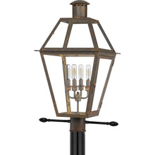Quoizel Rue De Royal Outdoor Post Lantern 26 Inch 4-Light Industrial Bronze