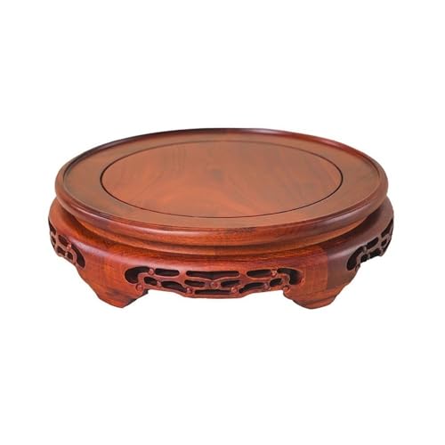 LUYOUBOZHU Vase Stand Rotatable Round Sour Branch Wood Display Stand Base, for Bonsai Vase Fishbowl Teapots(Large)