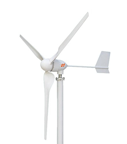 Marsrock Waterproof Wind Turbine 2.5m/s Start-up Wind Speed Three Phase Wind Turbine Generator with 800Watt/1000Watt 24V/48V 3 Blades Windmill (1000W 48V)