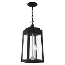 Livex Lighting 20857-91 Oslo - 19.75" Three Light Outdoor Hanging Lantern, Brushed Nickel Finish with Clear Glass