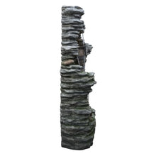 LED 4-Tier Stacked Rock Water Fountain