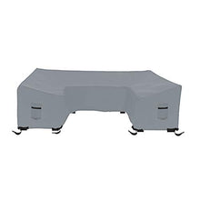 Patio U Shape Sofa Cover 18 Oz Waterproof - 100% UV & Weather Resistant Customize Outdoor Sofa Cover with Air Pockets and Drawstrap with Snug Fit (33" H x 150" W x 40" D, Grey)