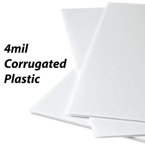 VictoryStore 24” x 36” Corrugated Plastic Blank Yard Signs 100 Pack White