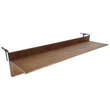 Balcony Bar Table for Railings, Outdoor Folding Deck Rail Table for Patio, Balcony Hanging Desk for Many Railings Compatible, Wooden Bar Serving Table for Porch (Walnut, XL: 47.3 x 11.8 inches)