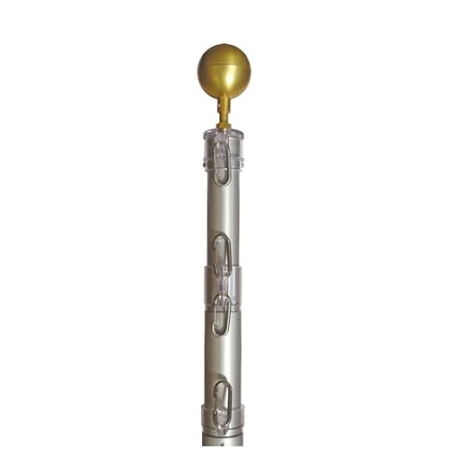 CommerceSigns Telescoping Flagpole Clear Anodized 25'H