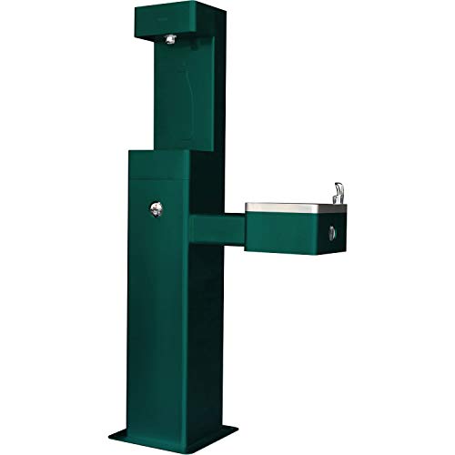 Global Industrial Outdoor Drinking Fountain with Bottle Filling Station
