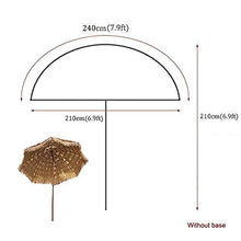 USZWBY 2.4M Beach Straw Umbrella,Folding Outdoor Decorative Parasol,Hawaiian Thatched Umbrella,Tiltable Shade,Natural Color,Suitable for Garden,Balcony,Backyard