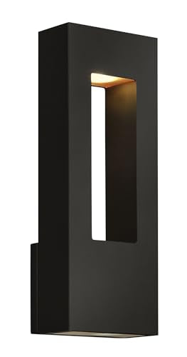 Hinkley Atlantis Medium MR16 LED Outdoor Wall Sconce, Satin Black Finish