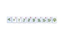 Southern Sparrow Chinoiserie Mahjong Tiles 160 Handpainted Breezy Blue