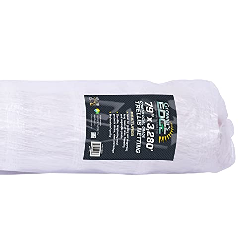 Grower's Edge Commercial Grade Trellis Netting Bulk Roll 6.5 ft x 3280 ft White