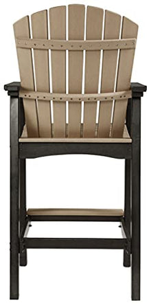 Signature Design by Ashley Fairen Trail 30" HDPE Outdoor Barstool 2 Count Black & Brown