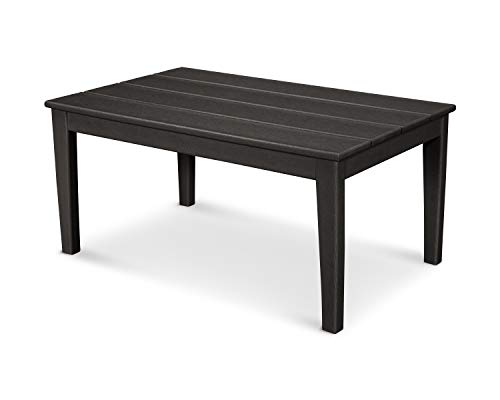 POLYWOOD® Newport 22" x 36" Coffee Table, Black