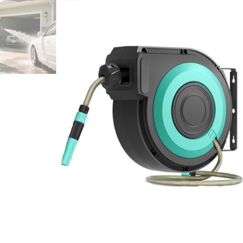 Retractable Garden Hose Reel, for Car Wash, Gardening