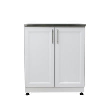 Blue Sky Outdoor Living White Shaker 2-Piece Outdoor Kitchen Combo Set – Weather-Resistant Modular Cabinets