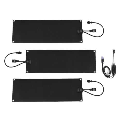 HeatTrak Heated Snow Melting Mats Stair Kit | 3 Stair Mats (10"x30") and 1 Power Unit | Heated Outdoor Mats for Stair Snow and Ice Melting