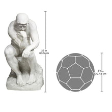 Design Toscano KY1335 Rodin's Thinker Man Statue, Estate, 25 Inch, Polyresin, Antique Stone
