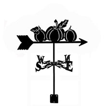 Metal Weathervane with Pumpkin Ornament Garden Weather Vane Wind Direction Indicators Garden Yard Roof Mount Corrosion Resistant and Durable (Style 5) (Style 1)